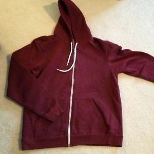 American Apparel Maroon Full Zip Hoodie